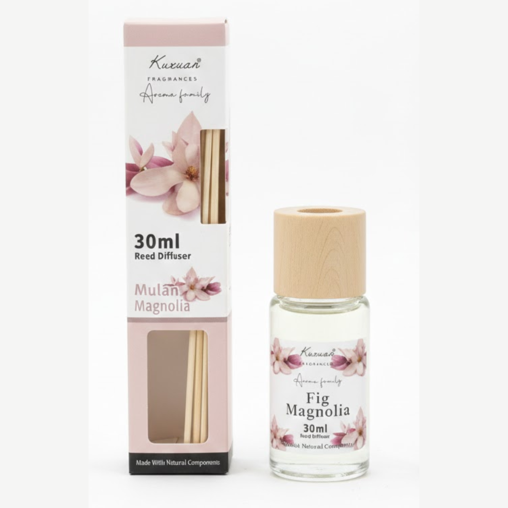 Aroma Fragrance Reed Diffuser for Home – 30ml Long Lasting Room Freshener with Natural Essential Oils & Sticks – Ideal for Bedroom, Bathroom, Office & Gifting (Freesia/ Rose/ Lemon/ Fig/ etc.)