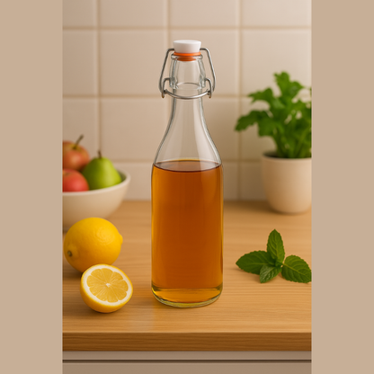 Premium 1 L Glass Swing-Top Bottle – Airtight | Leak-Proof | Reusable Water & Juice Storage Bottle | Eco-Friendly Quality Glassware