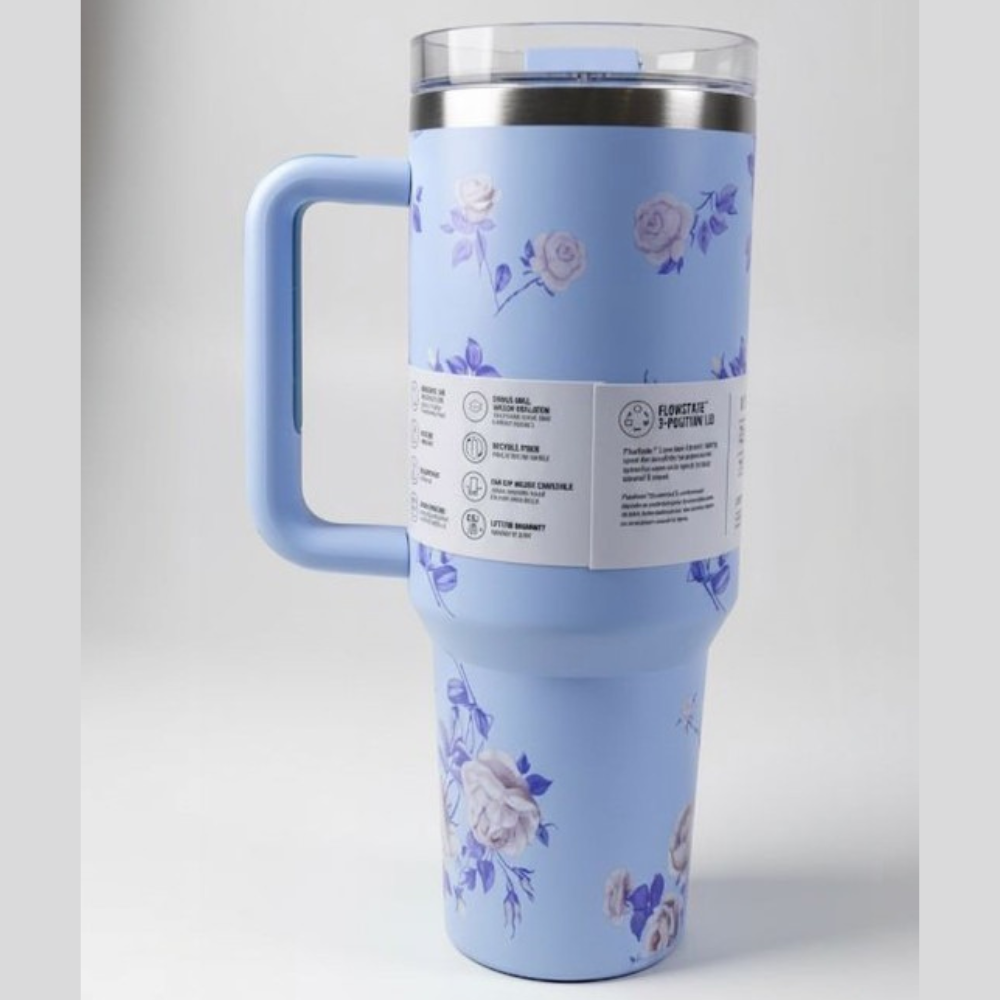 Stanley Quencher Floral Love Shack Fancy Box H2.0 1.18L Insulated Tumbler with Handle & Straw –  Stainless Steel Travel Mug | Hot & Cold Vacuum Bottle