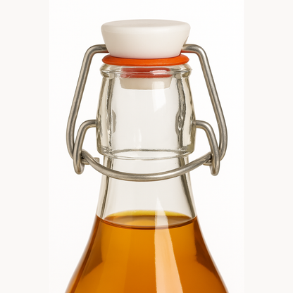 Premium 1 L Glass Swing-Top Bottle – Airtight | Leak-Proof | Reusable Water & Juice Storage Bottle | Eco-Friendly Quality Glassware