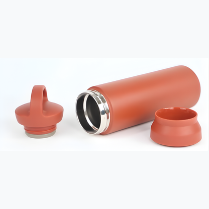 GLASSOZY | Mini 350ml/500ml Travel Tumbler with Handle | Vacuum Insulated Coffee Flask for Hot & Warm Drinks