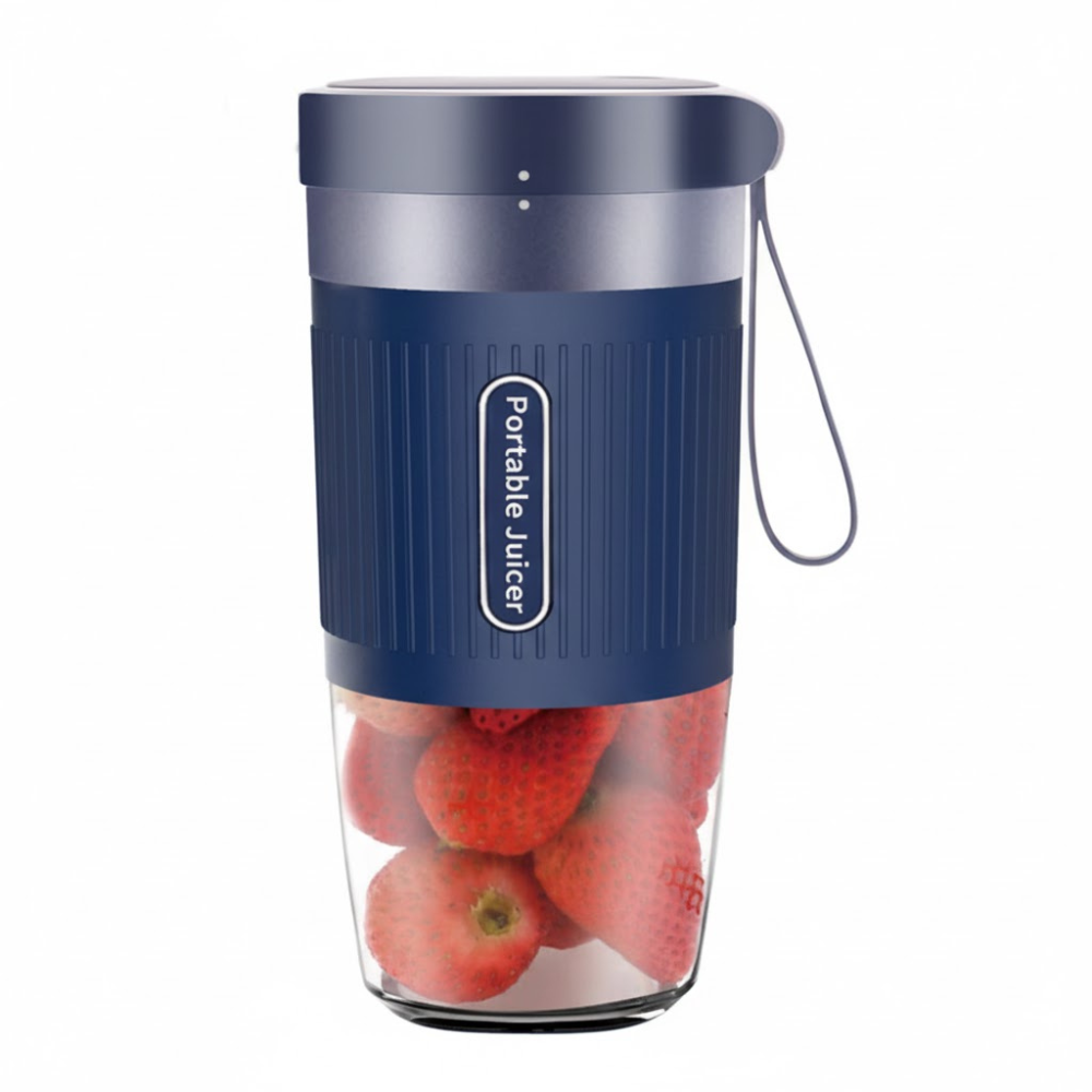 Portable Juicer Cup | USB Rechargeable Mini Blender with 4 Blades | Smoothie Maker for Juice, Shakes & Travel | 380ml Personal Mixer