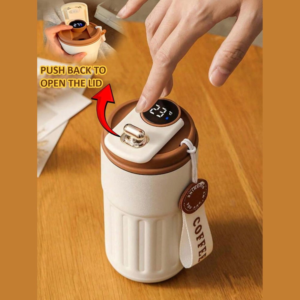 GLASSOZY Smart Temperature Insulated Coffee Mug (LED Display)