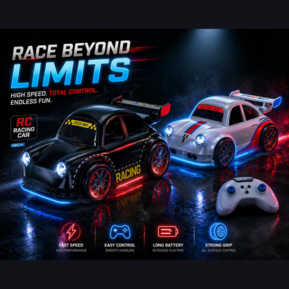 Remote Control Racing Car for Kids – High Speed RC Toy Car with Easy Control, Long Battery & Strong Grip | Best Gift for Boys & Girls
