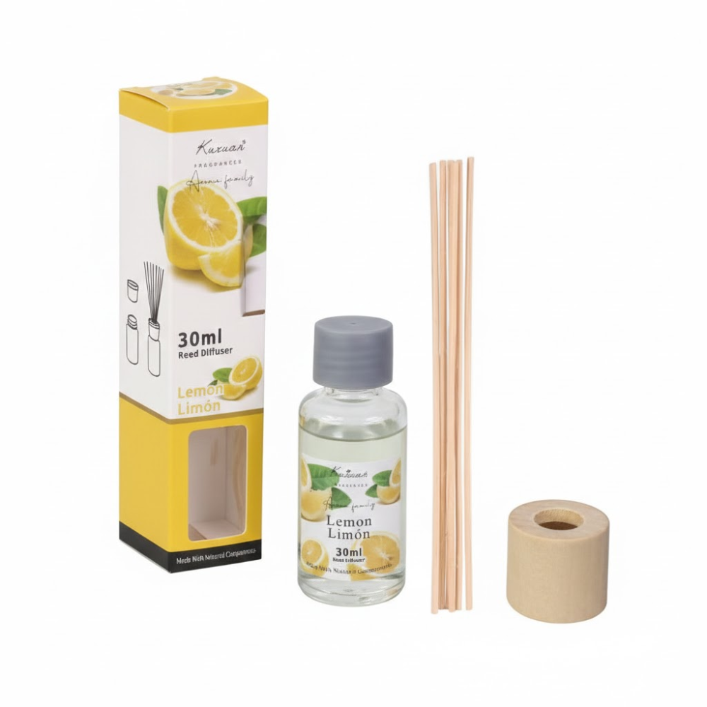 Aroma Fragrance Reed Diffuser for Home – 30ml Long Lasting Room Freshener with Natural Essential Oils & Sticks – Ideal for Bedroom, Bathroom, Office & Gifting (Freesia/ Rose/ Lemon/ Fig/ etc.)