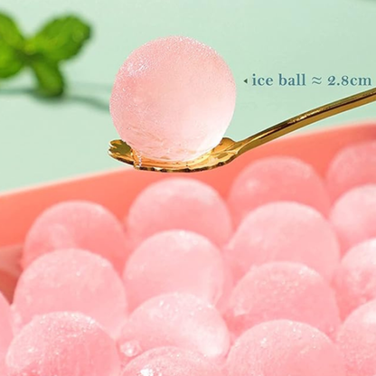 Premium Ice Ball Maker Tray – Stackable Freezer Ice Cube Mould (32-Grid) for Cocktails, Juice, Cold Coffee & Summer Drinks | BPA-Free Silicone Ice Tray with Lid