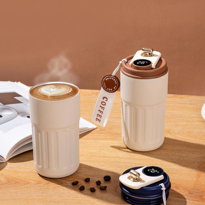 GLASSOZY Smart Temperature Insulated Coffee Mug (LED Display)
