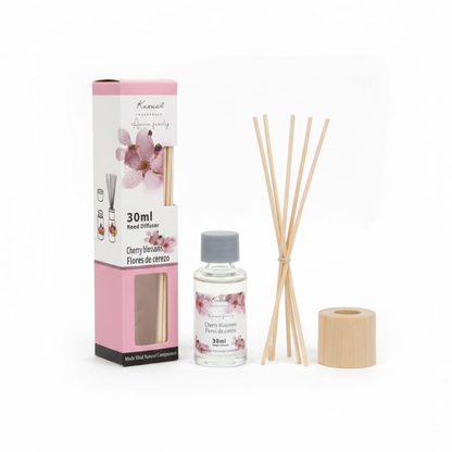 Aroma Fragrance Reed Diffuser for Home – 30ml Long Lasting Room Freshener with Natural Essential Oils & Sticks – Ideal for Bedroom, Bathroom, Office & Gifting (Freesia/ Rose/ Lemon/ Fig/ etc.)