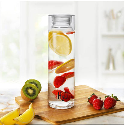 Premium Transparent Fridge Glass Water Bottle | Leakproof, Odorless fridge water bottle