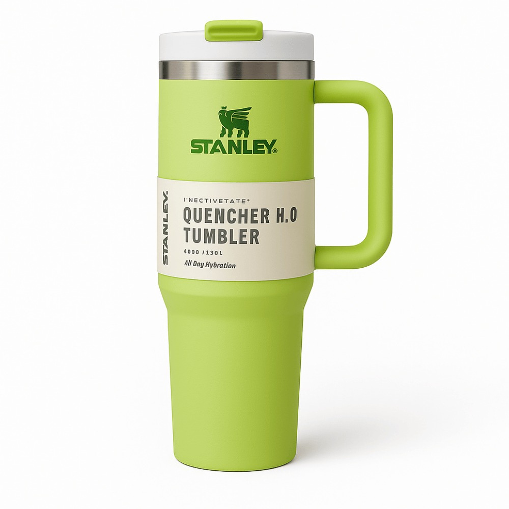 Stanley Quencher H2.0 FlowState™ Tumbler 40oz Lime Green – Vacuum Insulated Stainless Steel Travel Cup with Handle & Lid
