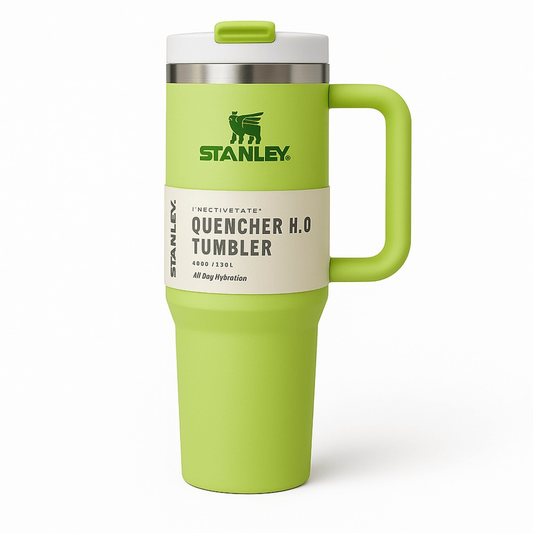 Stanley Quencher H2.0 FlowState™ Tumbler 40oz Lime Green – Vacuum Insulated Stainless Steel Travel Cup with Handle & Lid