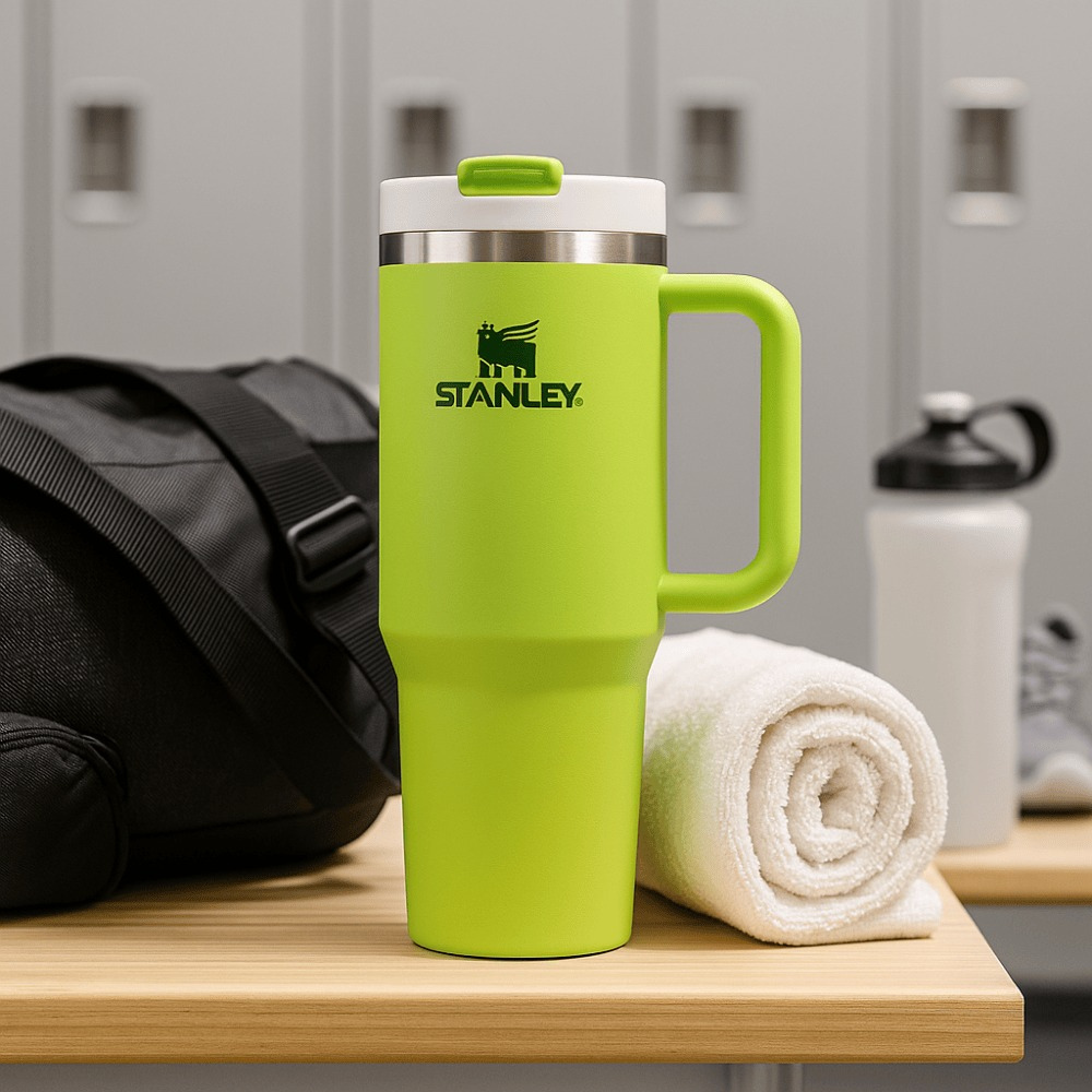 Stanley Quencher H2.0 FlowState™ Tumbler 40oz Lime Green – Vacuum Insulated Stainless Steel Travel Cup with Handle & Lid