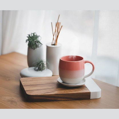 Premium Ceramic Coffee Mug 350 ml | Glossy Finish | Office & Home Tea Cup | Microwave Safe | Stylish Gifting Mug 4 Pcs Set