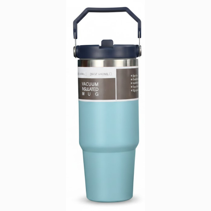 Glassozy Vacuum Insulated Tumbler 30oz/600mL w/ Handle | Travel Tumbler