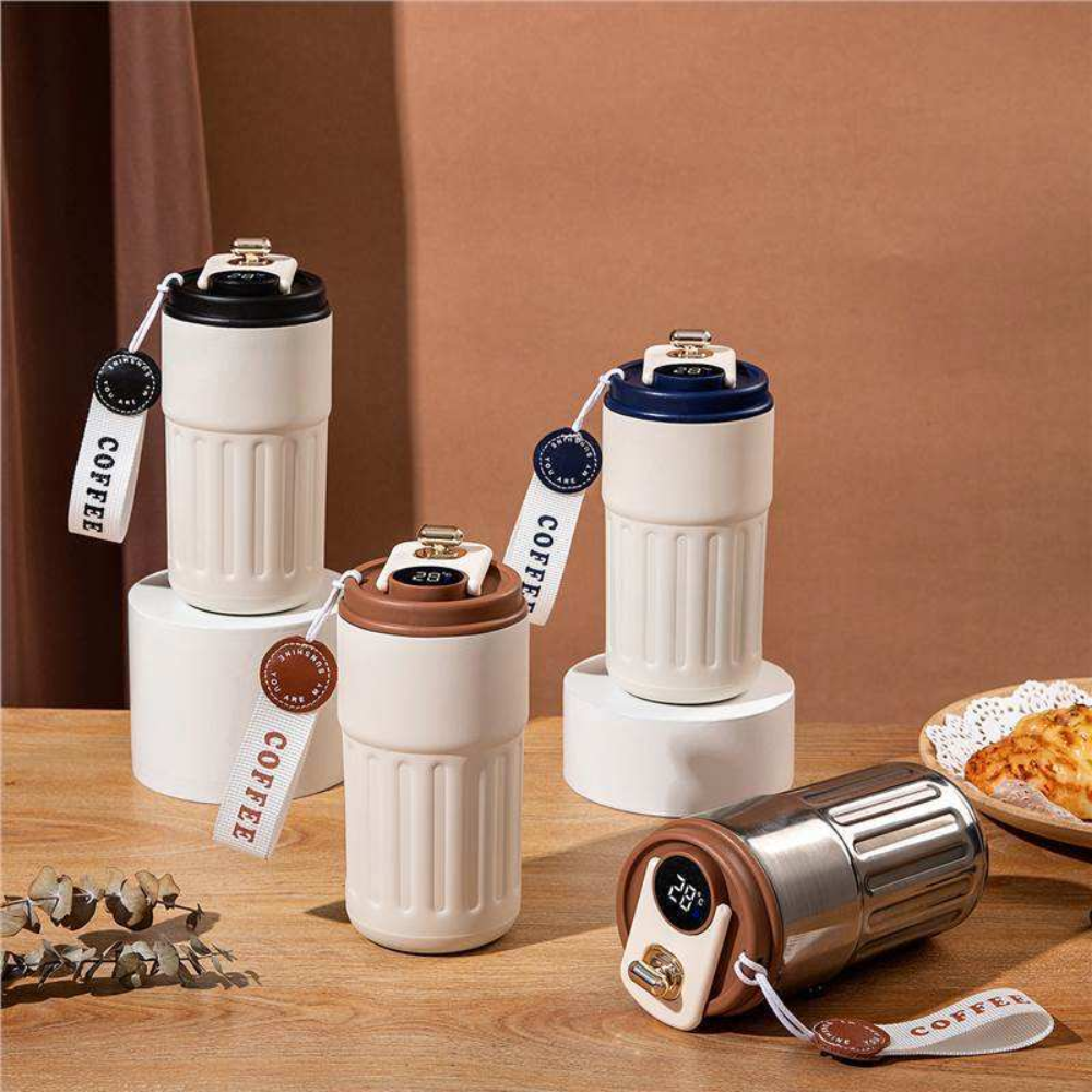 GLASSOZY Smart Temperature Insulated Coffee Mug (LED Display)