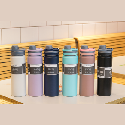 Premium Vacuum Insulated Stainless Steel Bottle – 750ml | Hot & Cold Thermos with Flip-Top Lid