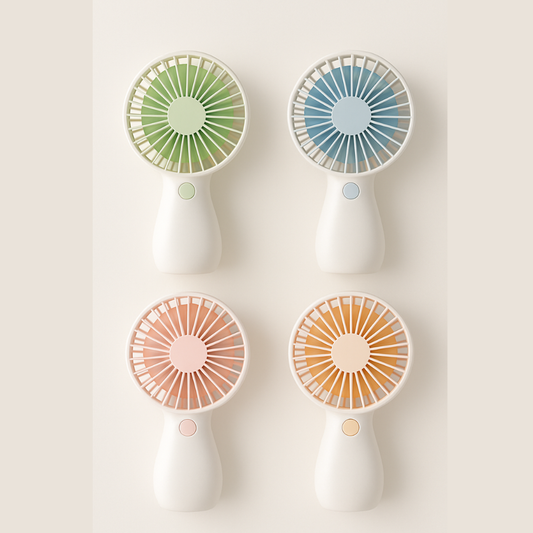 Mini USB Rechargeable Handheld Fan – Sky Blue | Portable Personal Cooling Fan for Travel, Office & Home | 3-Speed Powerful Airflow