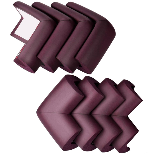 Baby Safety Corner Guards for Furniture | Soft Foam Edge Protectors for Table, Bed, Desk & Sharp Corners | Child Proofing Safety Bumpers | Easy Installation with Strong Adhesive | 8 PCS – Burgundy