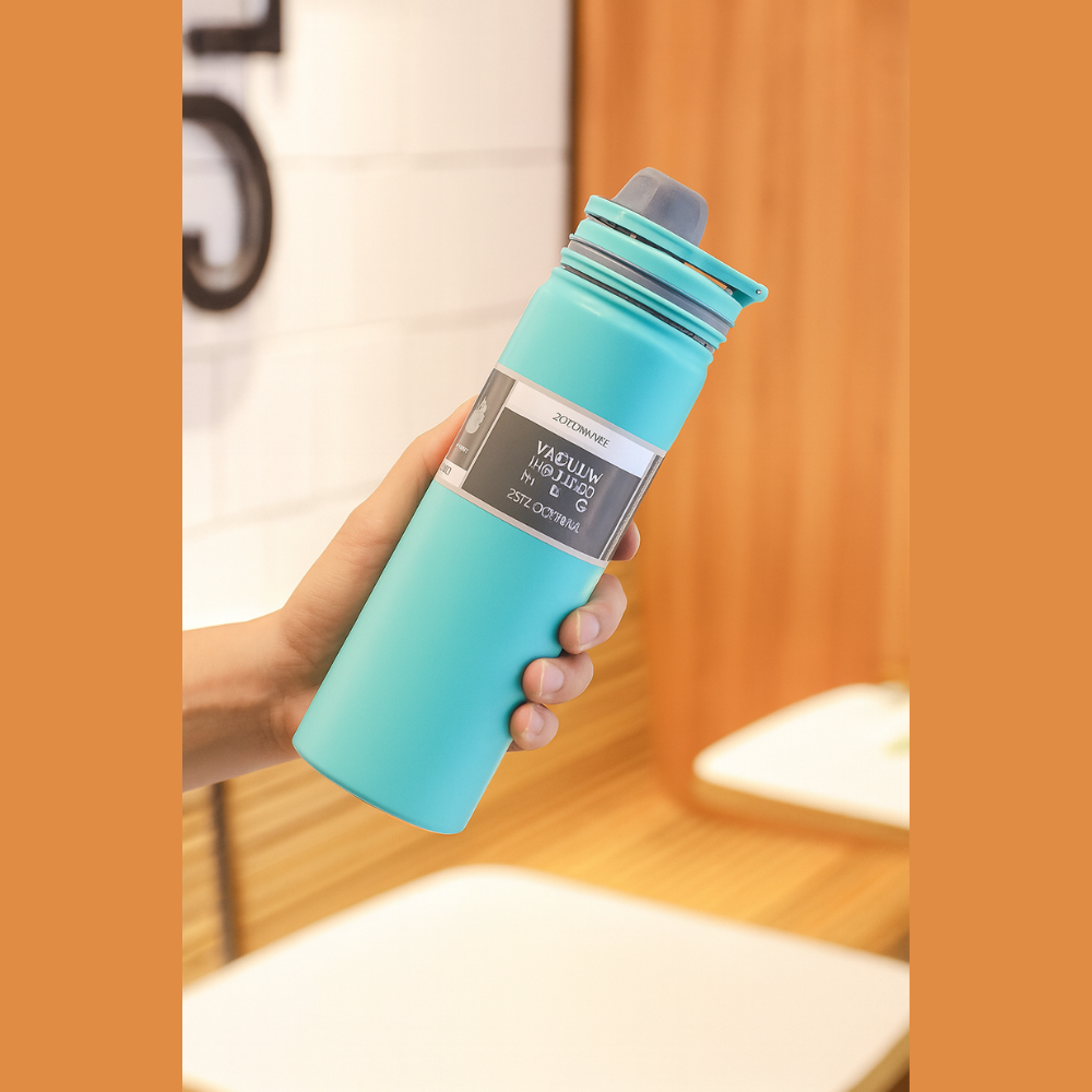 Premium Vacuum Insulated Stainless Steel Bottle – 750ml | Hot & Cold Thermos with Flip-Top Lid
