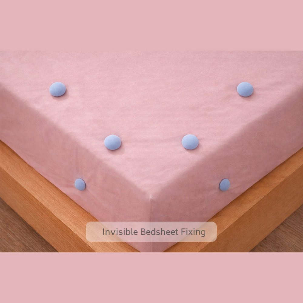 Bedsheet Holder Clips – Anti-Slip Bed Sheet Fastener with Strong Button Lock | No More Slipping Bedsheets | Reusable & Easy to Install | Works on All Mattress Types (Pack of 8)