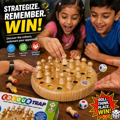 Colour Trap Memory Game for Kids – Strategy & Brain Development Board Game | Improves Memory, Focus & Logical Skills | Fun Learning Family Game (2 Players)