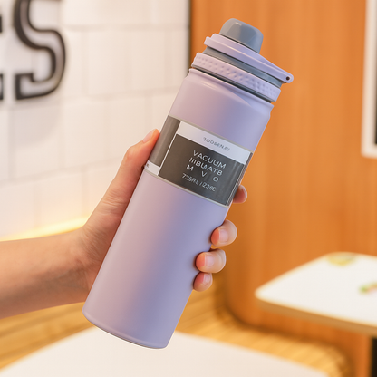Premium Vacuum Insulated Stainless Steel Bottle – 750ml | Hot & Cold Thermos with Flip-Top Lid