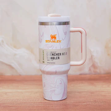 Stanley Quencher H2.0 Tumbler 1.18L – Marble Swirl, Double-Wall Vacuum Insulated Travel Mug with Handle & Straw