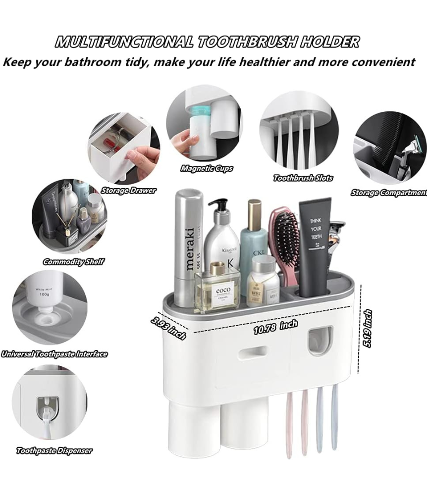 Wall-Mounted Toothbrush Holder (2 CUP)