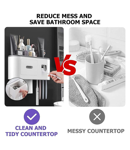 Wall-Mounted Toothbrush Holder (2 CUP)