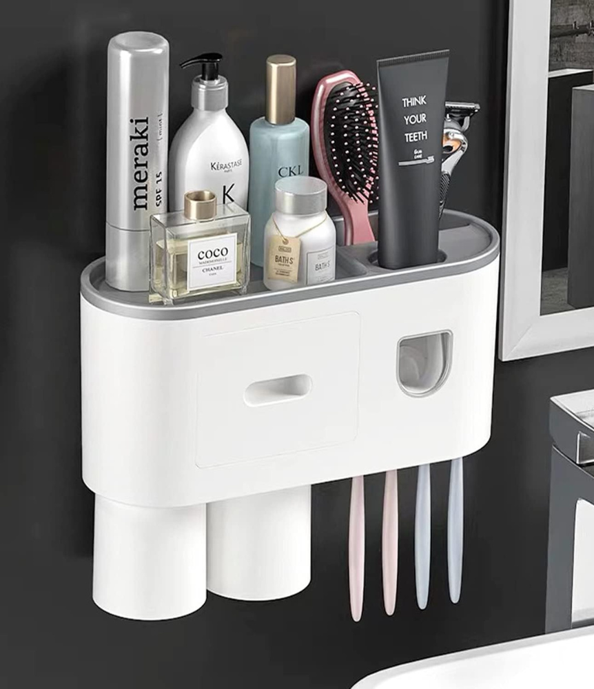 Wall-Mounted Toothbrush Holder (2 CUP)