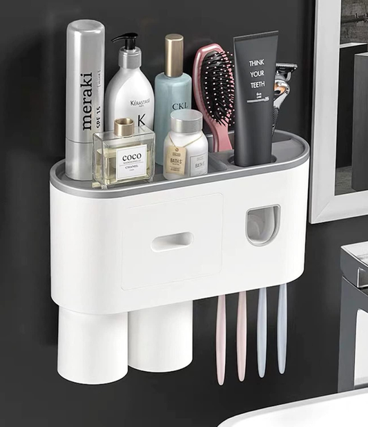 Wall-Mounted Toothbrush Holder (2 CUP)