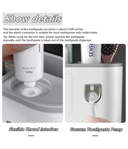 Wall-Mounted Toothbrush Holder (2 CUP)