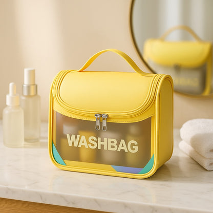 Premium Transparent Travel Washbag | Multi-Color Makeup & Toiletry Organizer for Women
